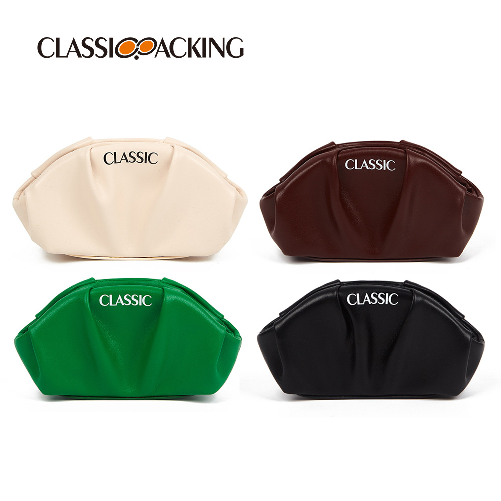 Bolsa de embrague para mujer nueva bolsa de dumpling de alto sentido de nicho mini bolsa de almacenamiento multifuncional retro con LOGOTIPO impreso