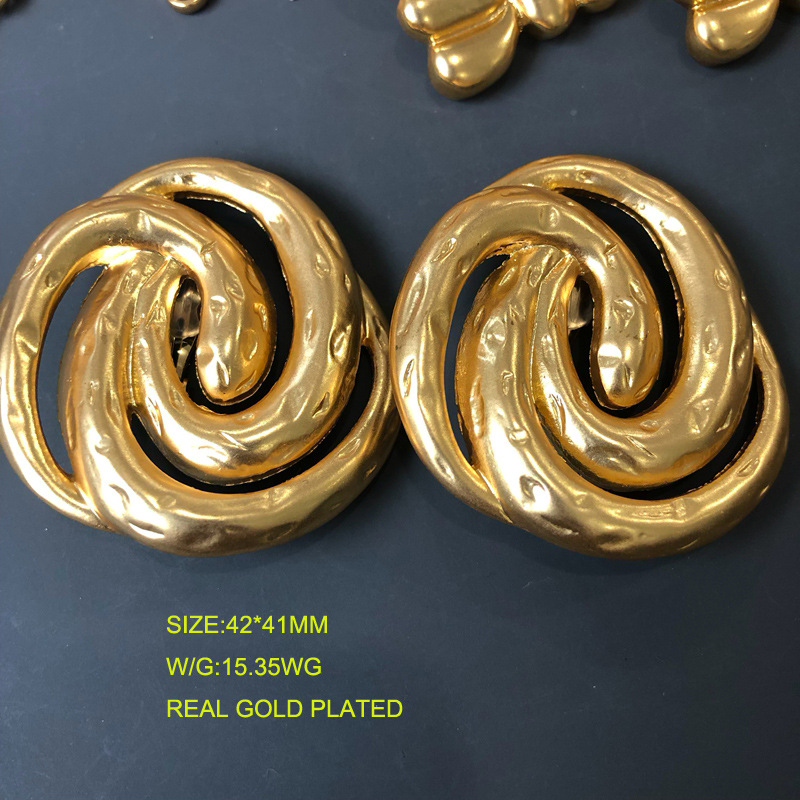 Alloy Material 1 Pair Retro Geometric Alloy Plating Artificial Pearls Rhinestones Women's Earrings