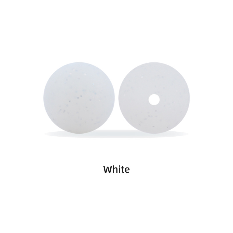 12mm y 15mm cristal impresión de silicona grado alimenticio DIY joyería chupete cadena mordedor pulsera collar Accesorios