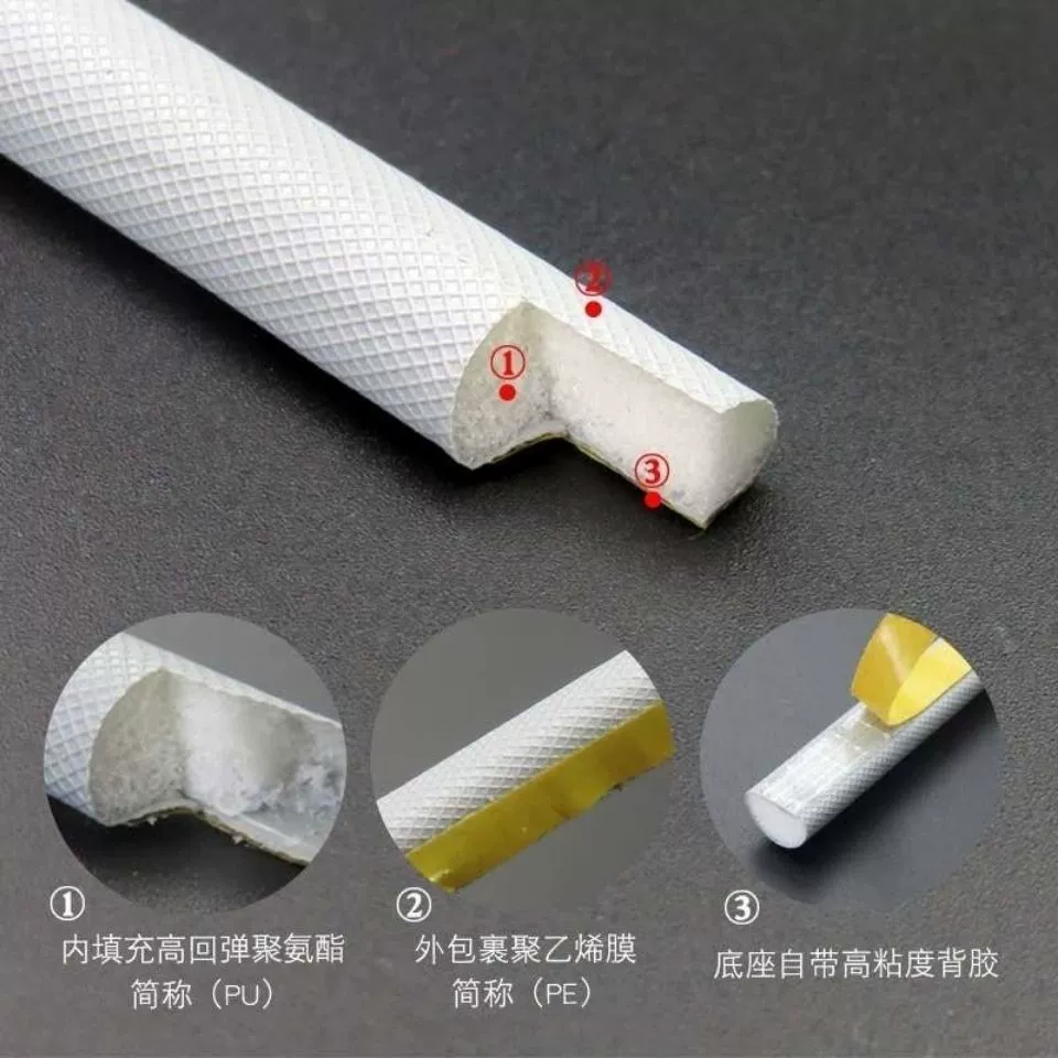Self-adhesive invisible dustproof windproof tape, noise protection