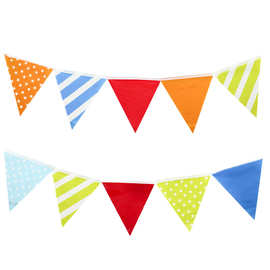 毕业ins挂旗三角旗派对生日装饰卡通彩旗拉旗幼儿园场景布置用品