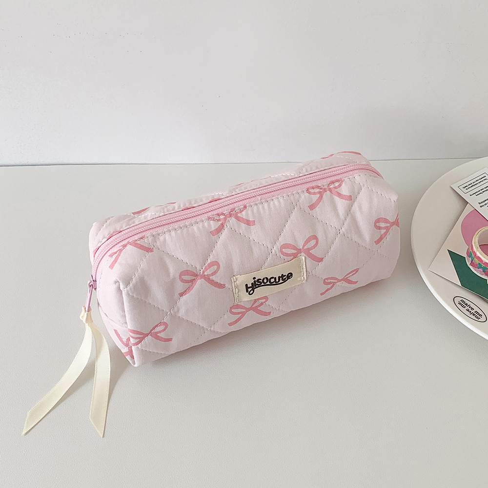 246g Weight Pencil Case Stationery Type 1 Piece Quantity Learning Occasion Polyester Material Bow Knot Pattern Cartoon Style, Simple Style Style Bow Knot Polyester Learning Cartoon Style Simple Style Pencil Case 10