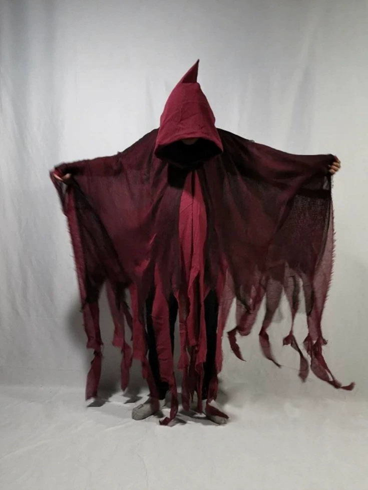 Capa de Halloween Capa cos traje de zombie adulto Capa de cráneo Ropa Capa accesorios Horror Fantasmas Disfraz