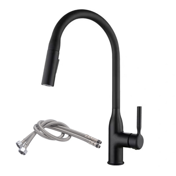 Nueva pistola gris negro extraíble cocina agua fría y caliente cuenca vegetal cobre grifo lavavajillas fregadero retráctil hogar