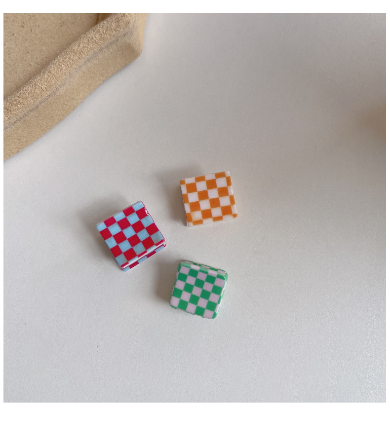 Cute Color Checkerboard Plaid Small Catch Clip display picture 1