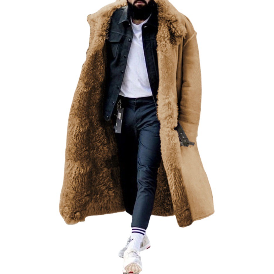 2021 invierno nuevo abrigo de piel de imitación para hombre estación europea popular abrigo engrosado Amazon cuatro colores ocho tamaño independiente