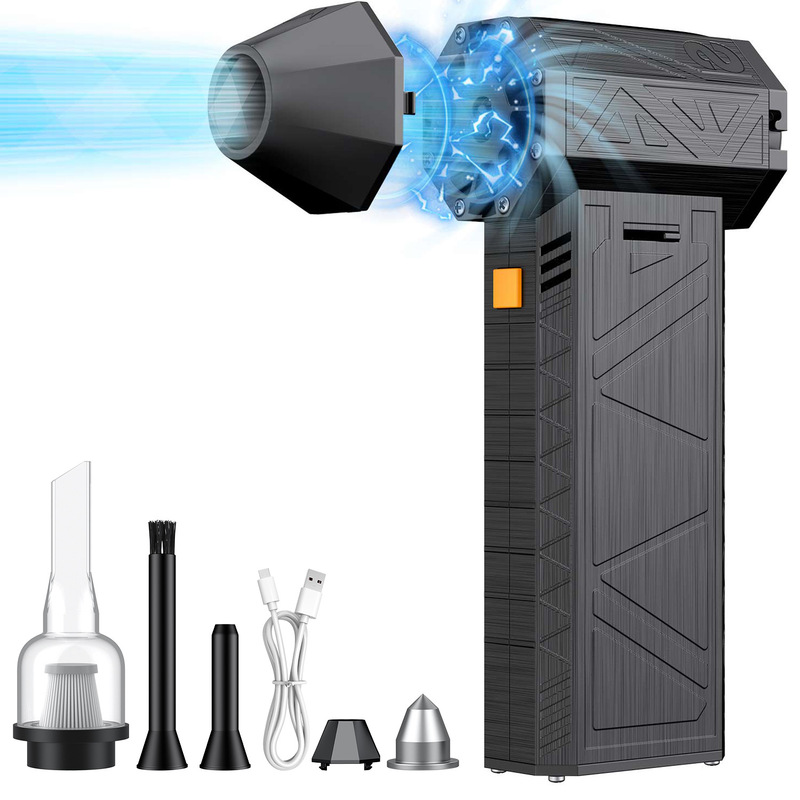 Cross-border violence turbo fan high-speed hair dryer 130000 to small air gun violence dust removal blower 8000 mA Cross-border violence turbo fan high-speed hair dryer 130000 to small air gun violence dust removal blower 8000 mA