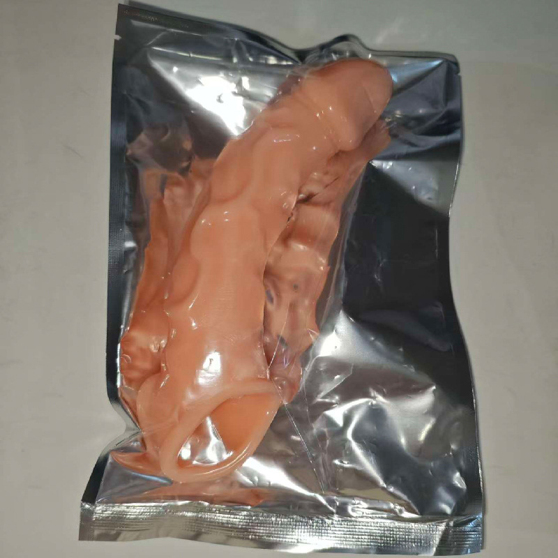 10-Frequency Vibrating Wolf-Tooth Penis Sleeve, Textured Silicone Extender for Couples — detail image 4
