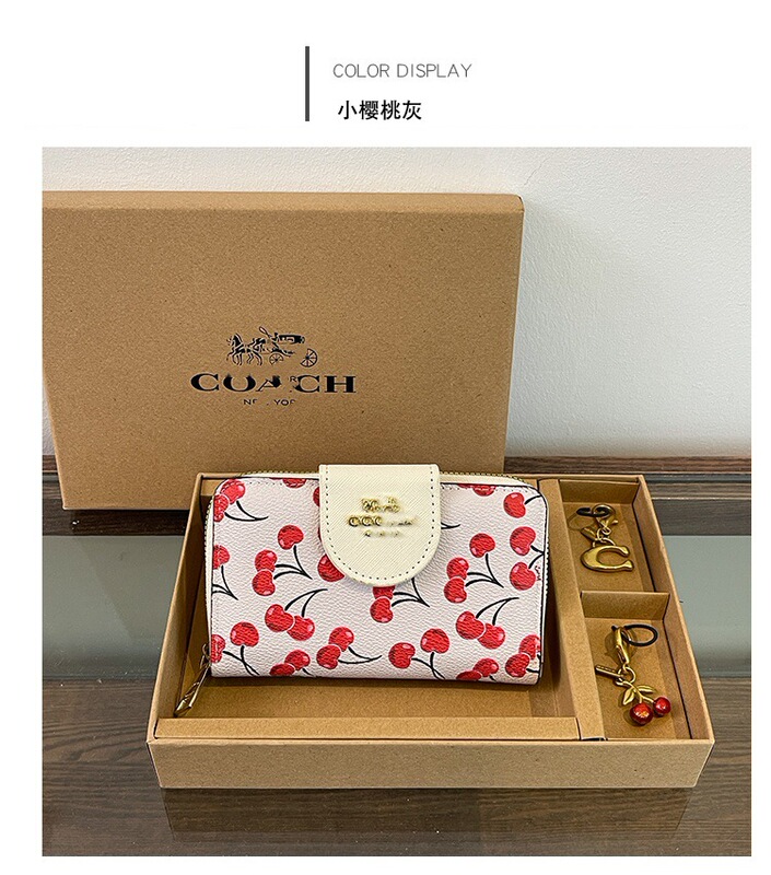 跨境迷你精致手拿包带钥匙扣樱桃挂件2025欧美钱包卡包handbags|undefined