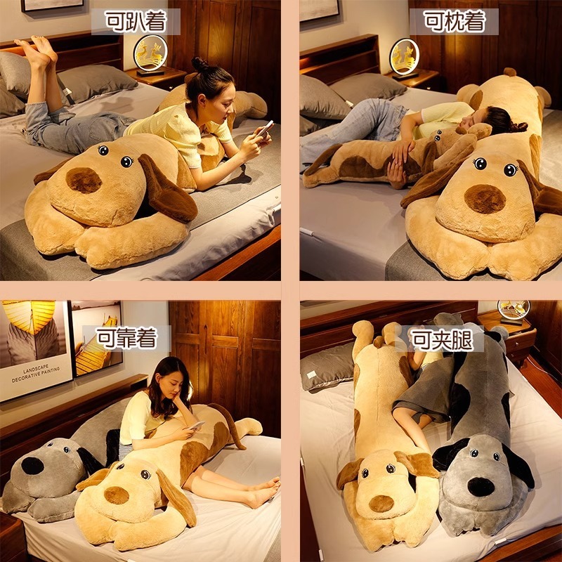 犬のぬいぐるみがうつぶせになります。|undefined
