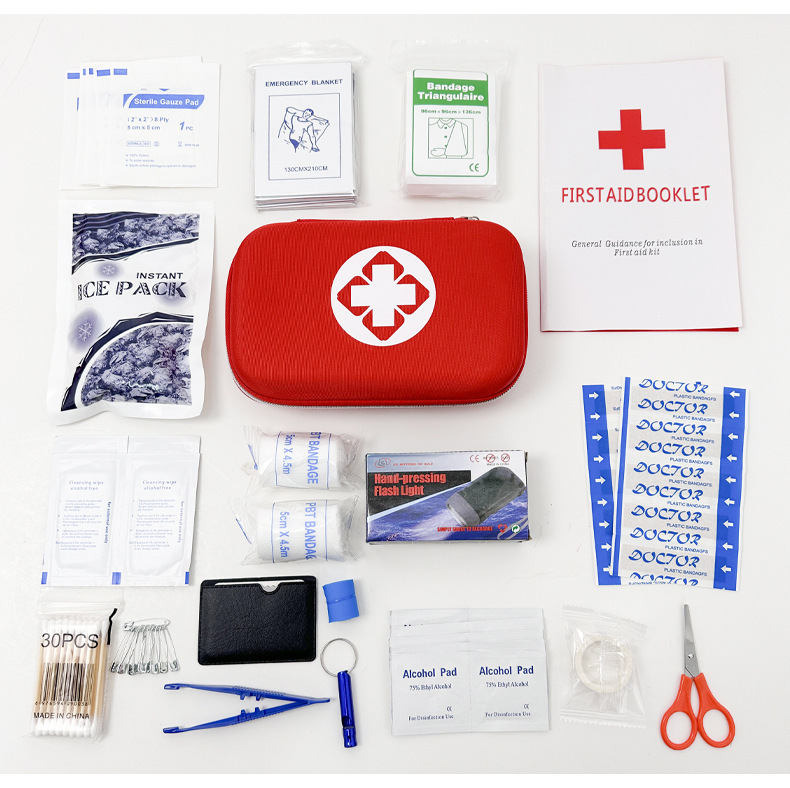Cross-Border Export Eva Emergency Kit Set 45-Piece Set for Home and Car Emergency Kit Set Outdoor Portable Rescue Kit