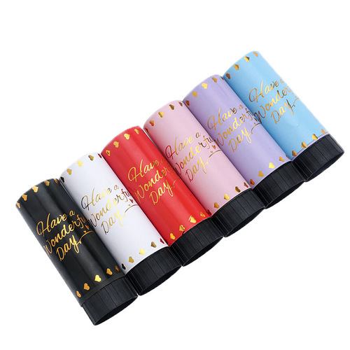 Wedding Confetti Cannon Small Cannon Ceremony Fireworks Fireworks Wedding Supplies Complete Set Cannon Gun Wedding Spray Fireworks Hand-Twisted Color Ribbon