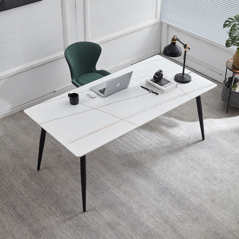 Nordic rock plate computer desk modern minimalist office desk and chair combination home computer desktop table light luxury