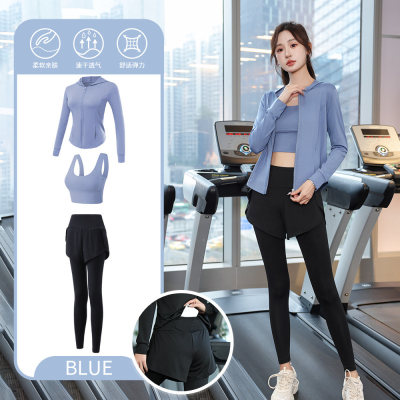Juego de carrera para mujeres primavera y otoño principiantes de verano yoga deportivo rápido ropa seca trajes transpirables comercio exterior al por mayor