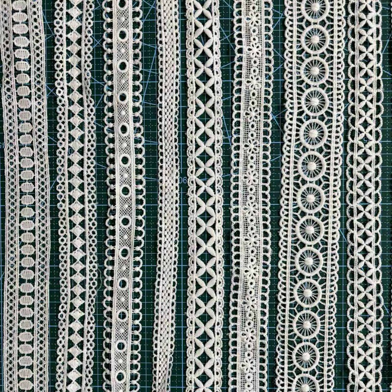 Wholesale Water-Soluble Embroider Symmetrical Lace Milk Silk Strips Small Lace Clothing Accessories Clothing Hats Shoes Sofa Edges