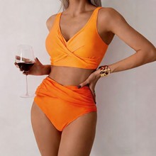 2026欧美新款比基尼女bikini亚马逊性感分体外贸泳衣高腰泳装套装