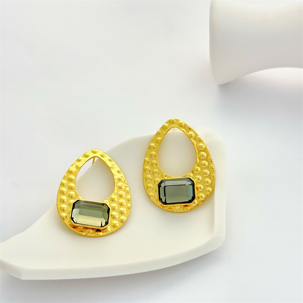 1 Pair Geometric Retro 304 Stainless Steel Ear Studs display picture 4