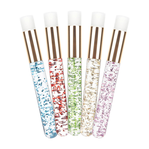 Wholesale Cleaning Nose Brush Crystal Rod Nasal Cleaning Brush Cleaning Eyelash Mousse Brush Acrylic Handle Cleaning Brush