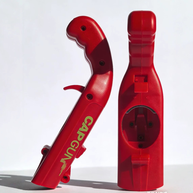 Creative Ejection Bottle Opener, Beer Bottle Opening Gun, Traceless Cap Opener, Household Fun Wine Cap Press-And-Fire Gadget