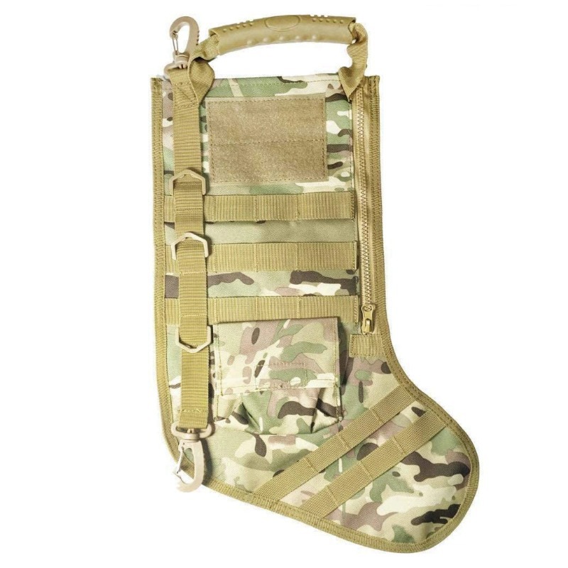 Bolsa de calcetines de Navidad tácticos de montaje MOLLE para exteriores