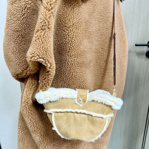 New Japanese Plush Two-Purpose Fisherman Hat Women's Autumn and Winter Large Head Circumference Plus Velvet Warm Bucket Hat Trendy Hat Bag