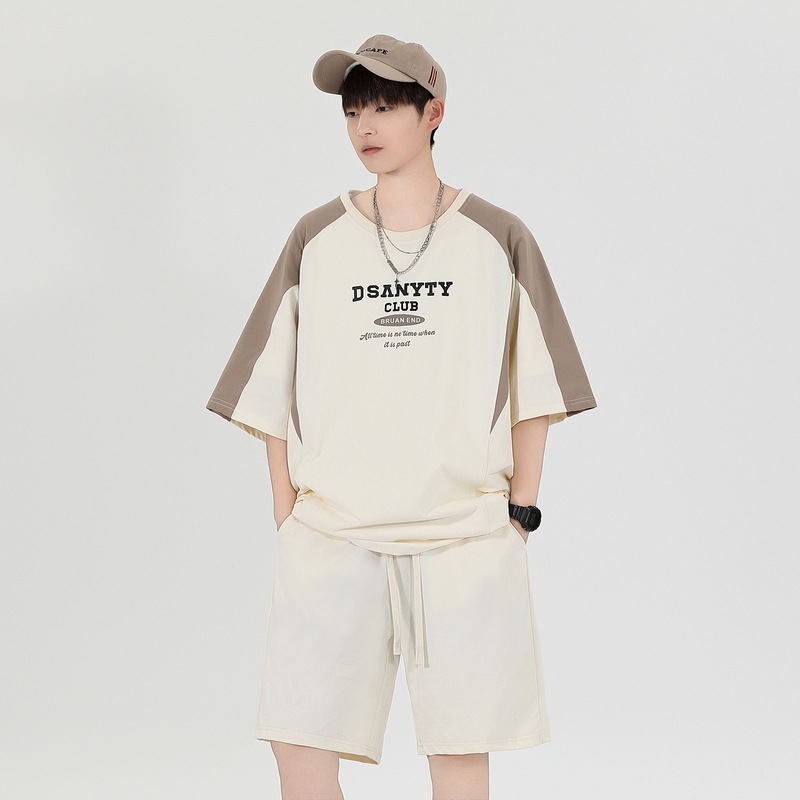 Traje de manga corta deportivo suelto de todo fósforo