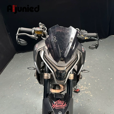 Motorcycle front windshield Windscreen, Compatible with Extension Rod