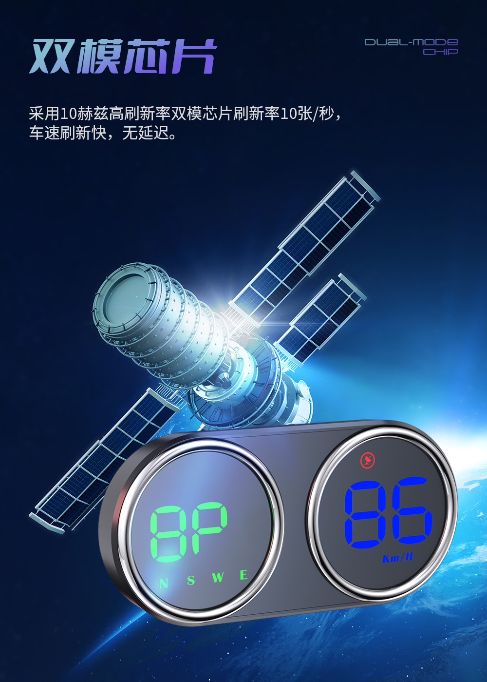 New G28 High-Definition Car Hud Instrument Dual-Screen Display Gps Speedometer Multi-Functional Universal Car Dashboard