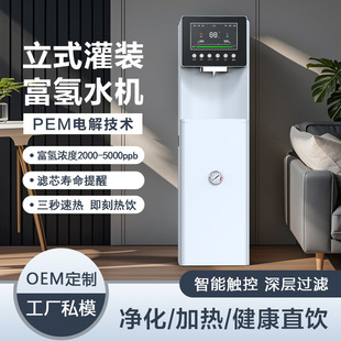 Vertical Hydrogen-Rich Water Machine High-Concentration Hydrogen Production 5000Ppb Drinking Machine Ro Reverse Osmosis Filtration 3-Second Hot Water Purifier