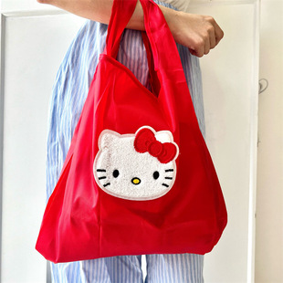 Oxford Cloth Summer Shopping Bag Cute HelloKitty Handbag Kt Cat Large Capacity Storage Women's Canvas Cloth Bag