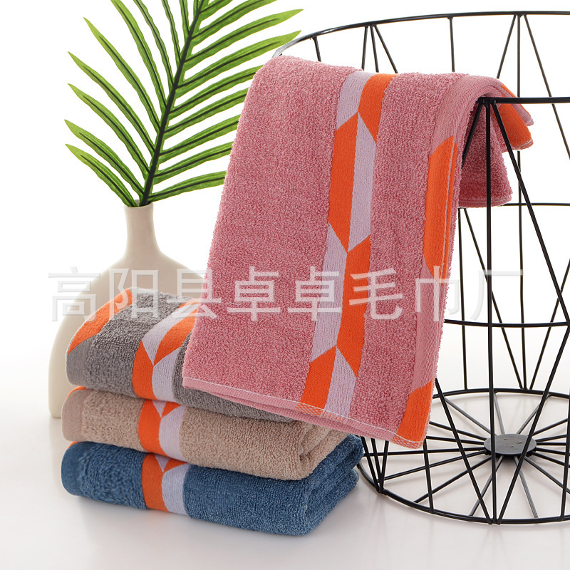 Wholesale New Trapezoidal Towel Geometric Towel Encrypted Thickeneded Export 105g Towel Gift Stall Towel