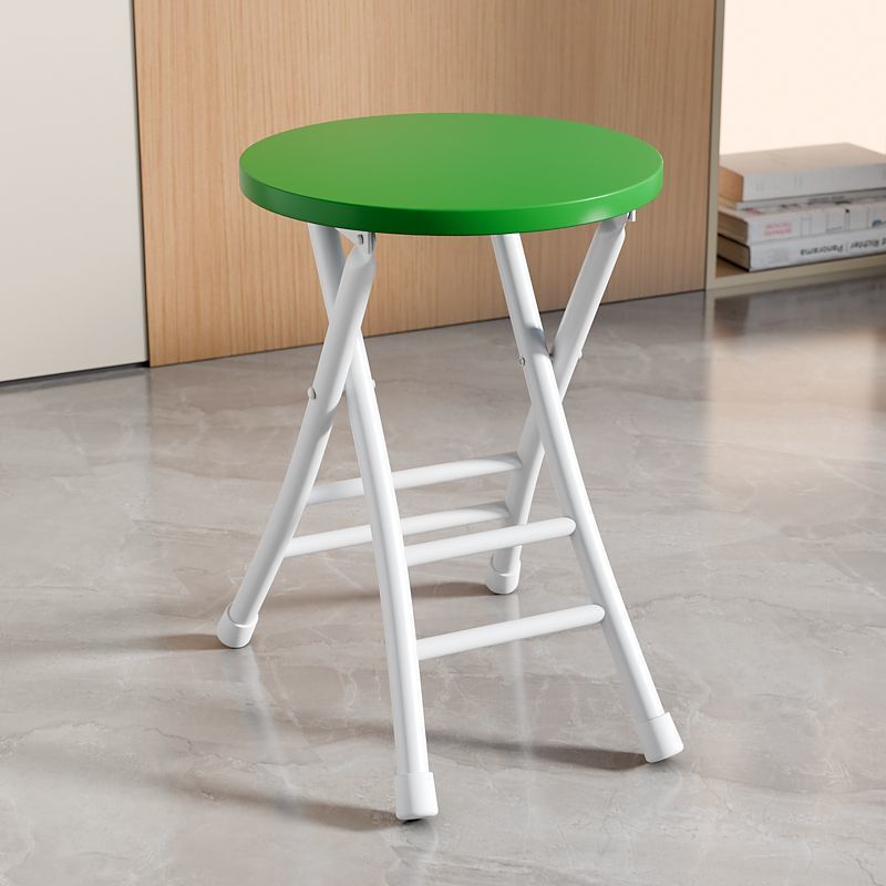 흰색 프레임 녹색 표면 접이식 의자
