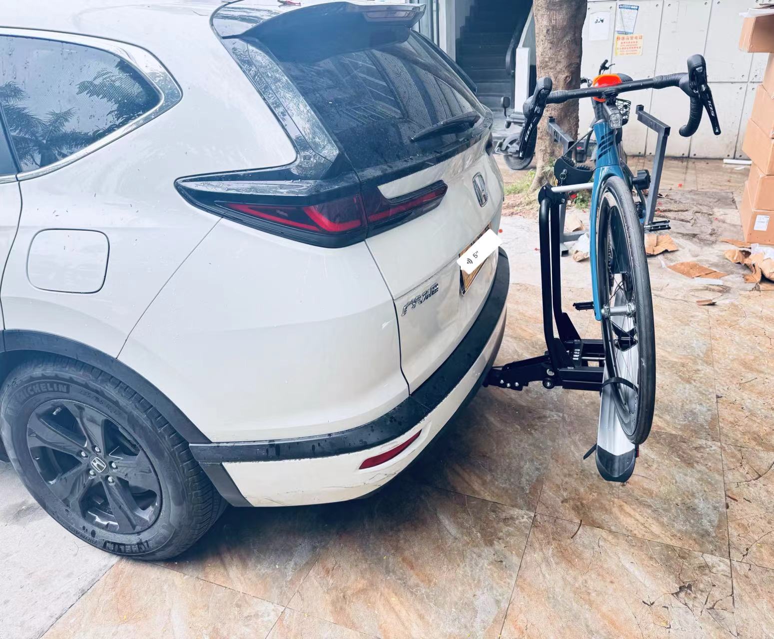 Car-Mounted Bicycle Rack, Motorcycle Rear Rack, Suv Rear Rack, Trunk Square Mouth Foldableing Bicycle Rack