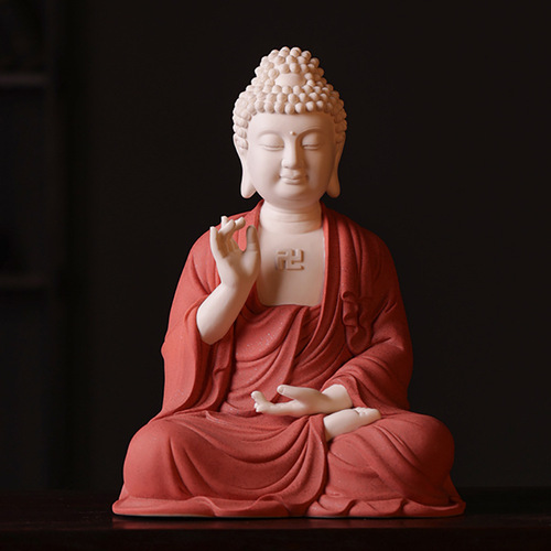 Great Sun Tathagata Buddha Large Buddha Statue Ornament Chinese Purple Sand Sakyamuni Home Living Room Amitabha Entrance