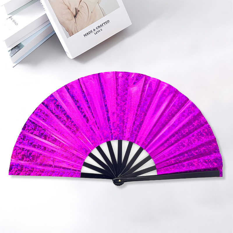 Polvo de abanico de hueso de plástico púrpura