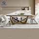 Rock Plate Dining Table Retractable Household High-end Italian Minimalist Folding Dining Table and Chair Light Luxury High-end 2025 New Style