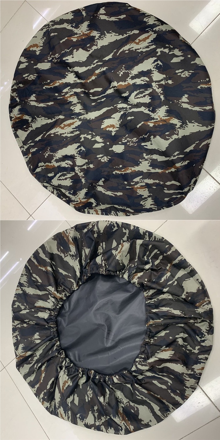 600D camouflage tire cover, thickened Oxford cloth spare tire cover, off-road SUV tire cover, car tire bag for protection