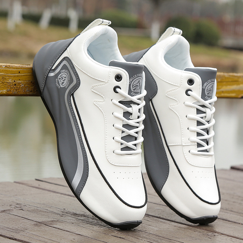 Herren Racing Sneaker Freizeitschuhe Klassisch Weiß Blau Design_voghion.com