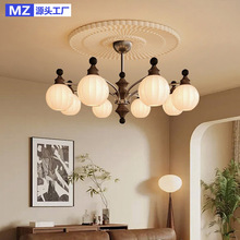 法式中古风客厅吊灯主灯复古2025新款新中式云朵灯饰高级感灯具