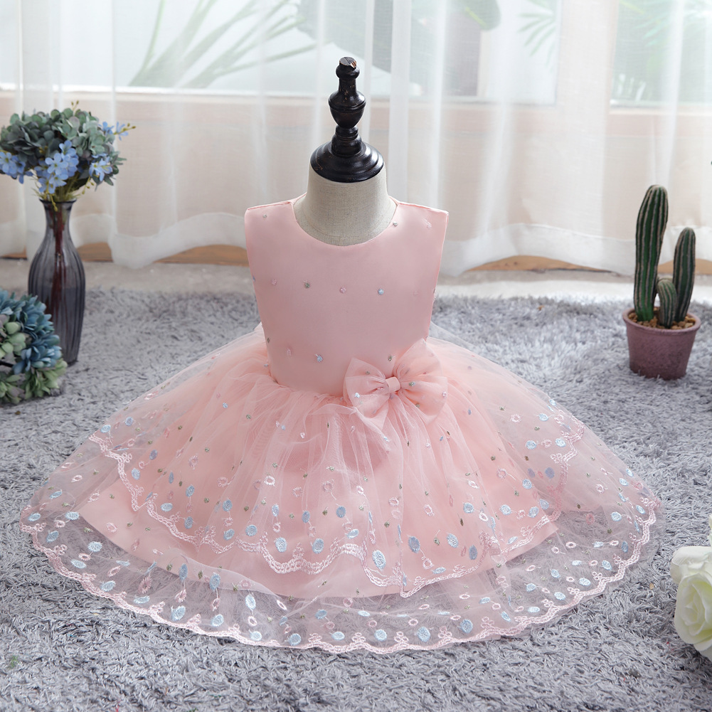 2021新款宝宝周岁礼服公主裙儿童网纱蓬蓬裙婴幼儿女童生日礼服|ru