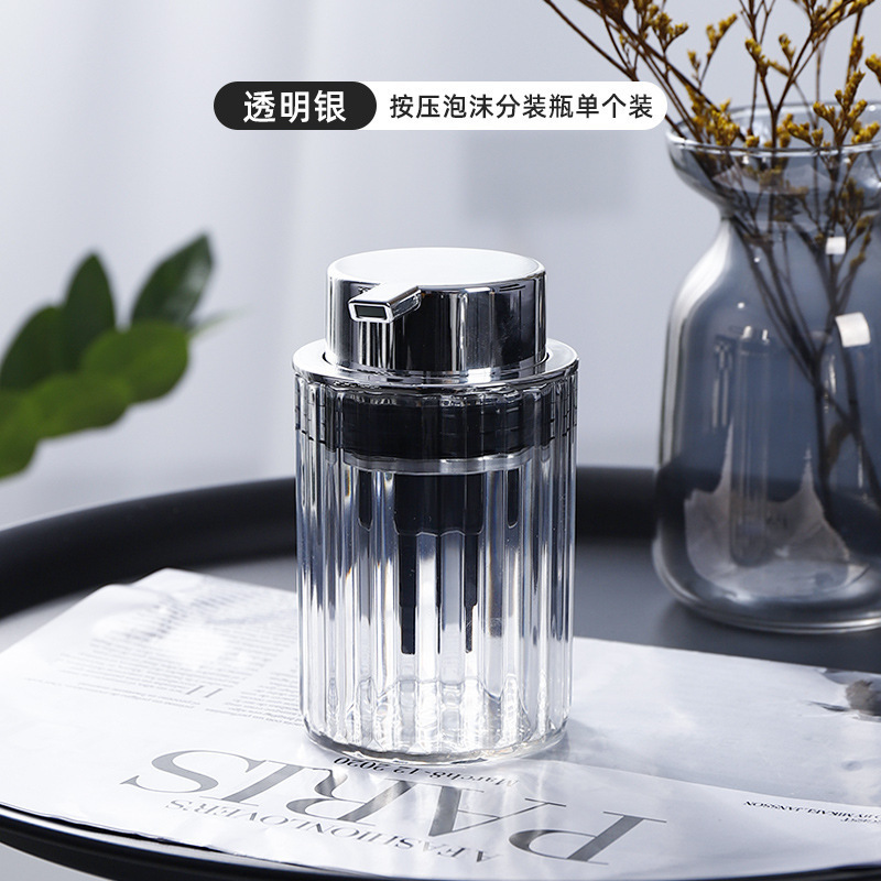 Desinfectante de manos botella de champú botella de gel de ducha estilo ligero de lujo presionando loción botella de reemplazo de galvanoplastia de baño botella