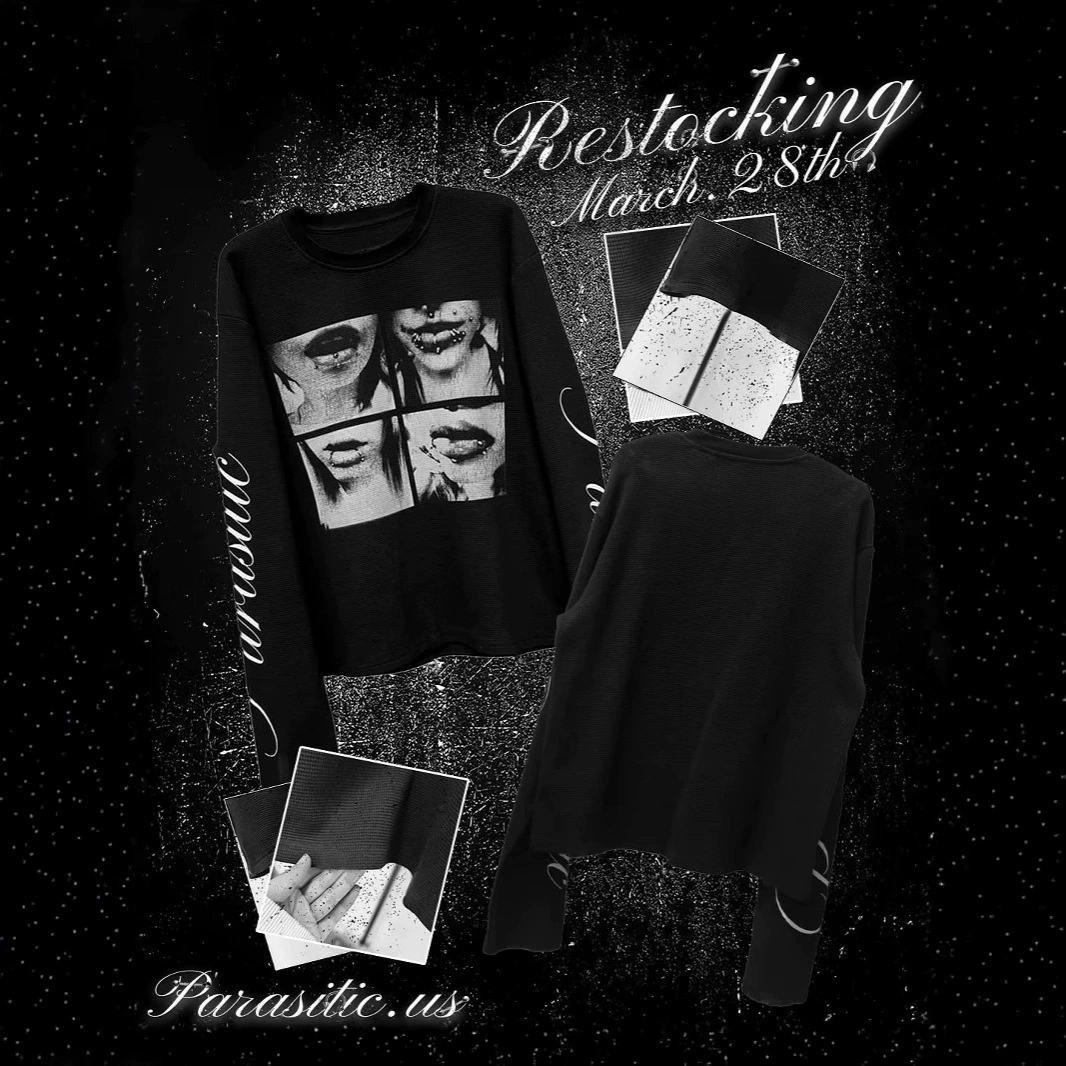 Y2k американский ретро тысячелетний алфавит с принтом футболка Dark Wind уличный панк для мужчин и женщин с длинными рукавами топ оптом