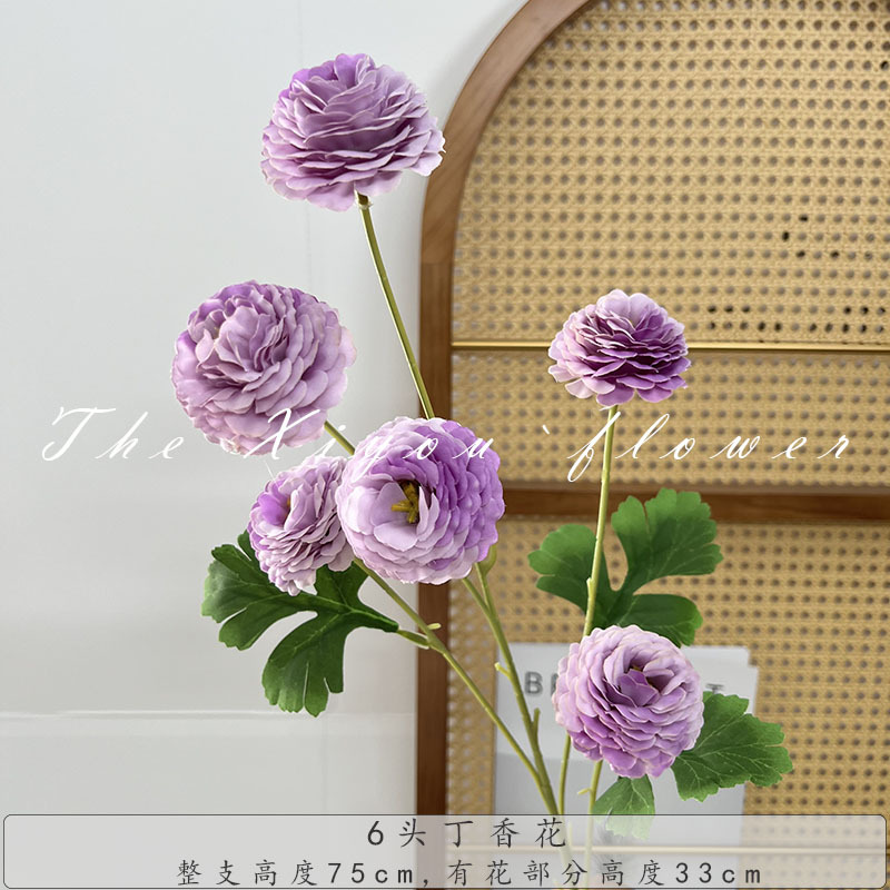 라일락 꽃 6송이 - 연한 보라색