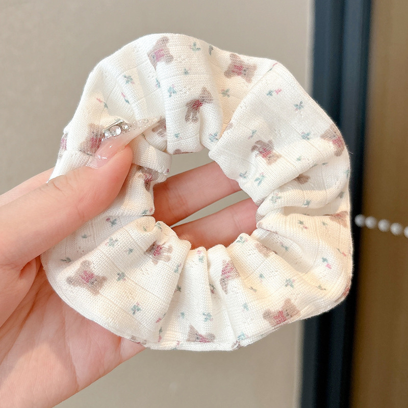 Coreano super grande encaje intestino anillo de cabello para mujeres de alta calidad elástica correa de goma duradera toallas cuadradas para cabello