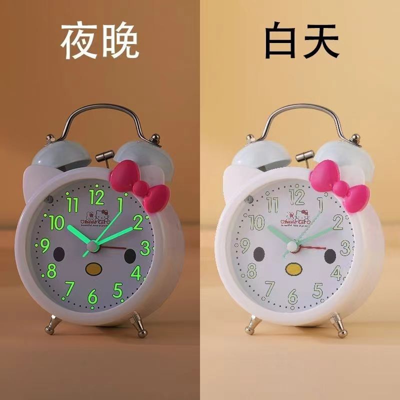 漫画kt目覚まし時計学生少女心創意個性静音ベッドの上でベルを鳴らします。|undefined