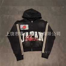 新款20253D印花跨境3D连帽卫衣男女同款爆款连帽有口袋拉链卫衣