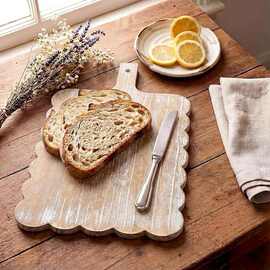 扇贝砧板木制餐盘扇形托盘装饰糕点盘厨房蛋糕面包烘焙奶酪展示板