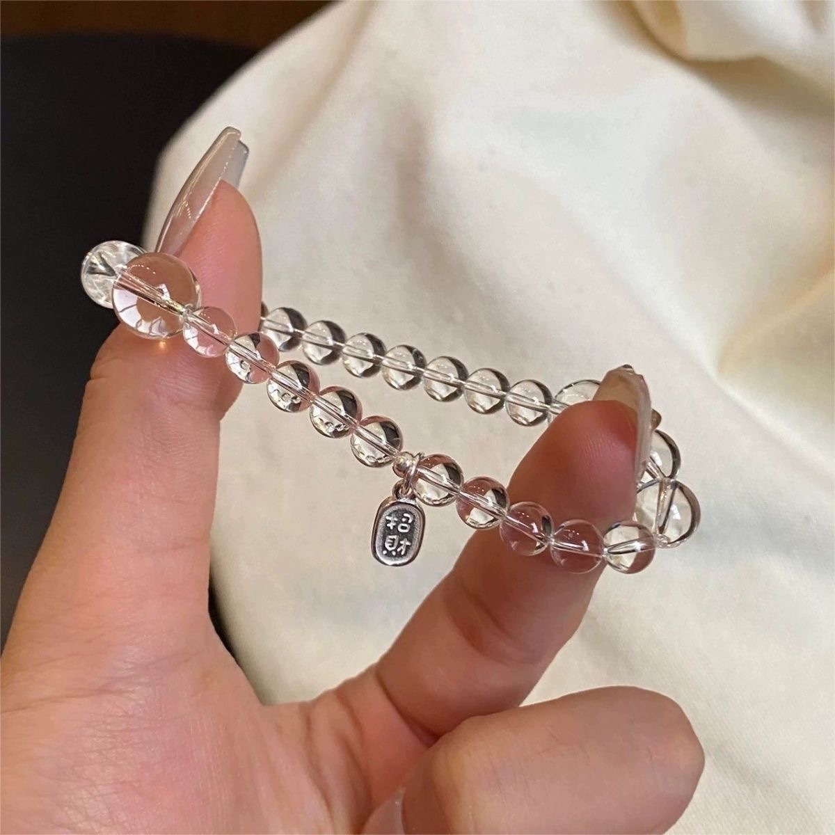 Pulsera Rusithong estilo chino para atraer la riqueza de Nafufu marca de pulsera de hielo simple piedra de emoción universal