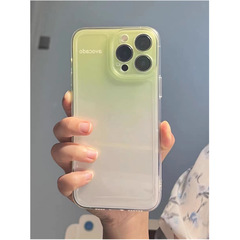 綠色漸變適用iPhone14Pro Max簡約13手機殼11蘋果12透明xr軟8Plus