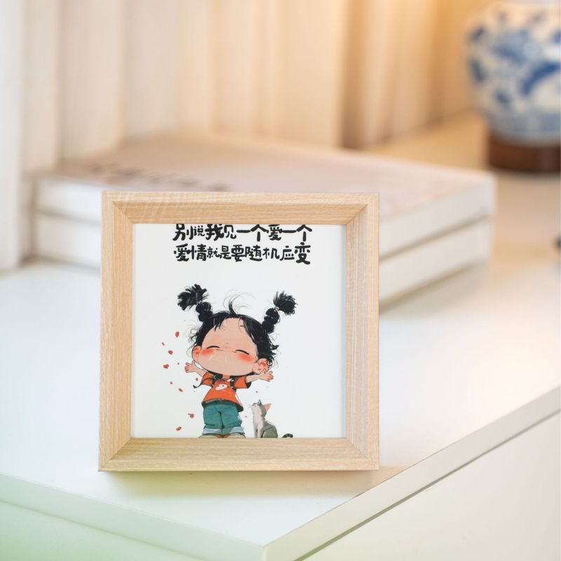 創意的な置物は磁器の板画を収集して台を並べて友達にいたずらをします。|undefined